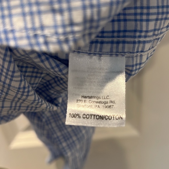 Like new size 3T heartstrings, blue and white Oxford, button-down shirt - Picture 6 of 6